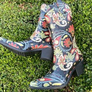 Corky's‎ Women's Rodeo Paisley Rain Boot Western Boho Hippie Sz 6